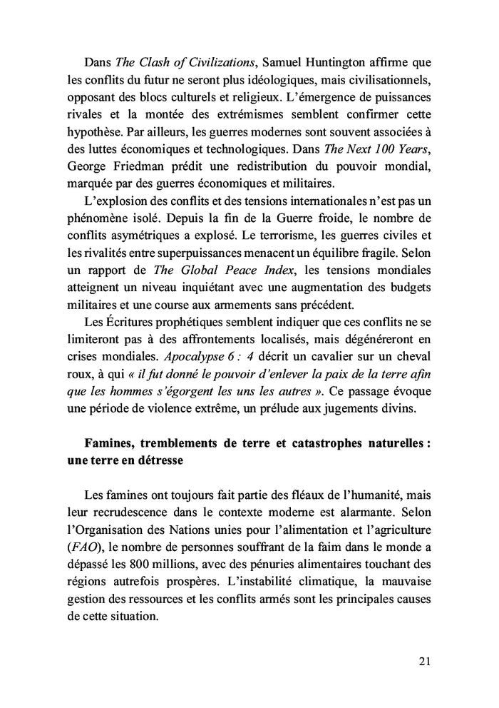 Comprendre et se préparer pour la fin des temps