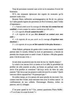 Il est urgent de vivre