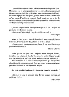 Il est urgent de vivre