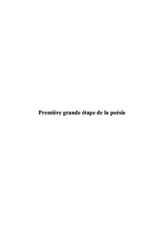 Le genre poétique à travers les siècles, à travers mes yeux