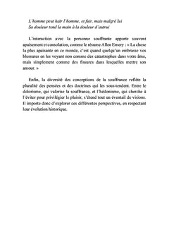 La souffrance