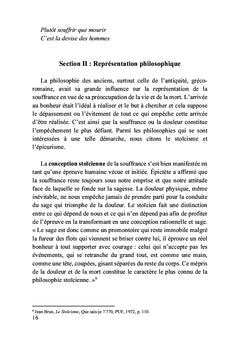 La souffrance