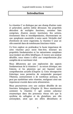 Le grand remède inconnu : la vitamine C