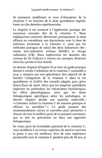 Le grand remède inconnu : la vitamine C