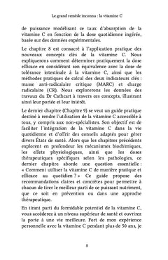 Le grand remède inconnu : la vitamine C