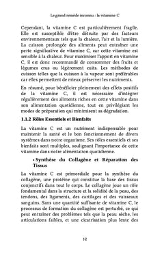 Le grand remède inconnu : la vitamine C