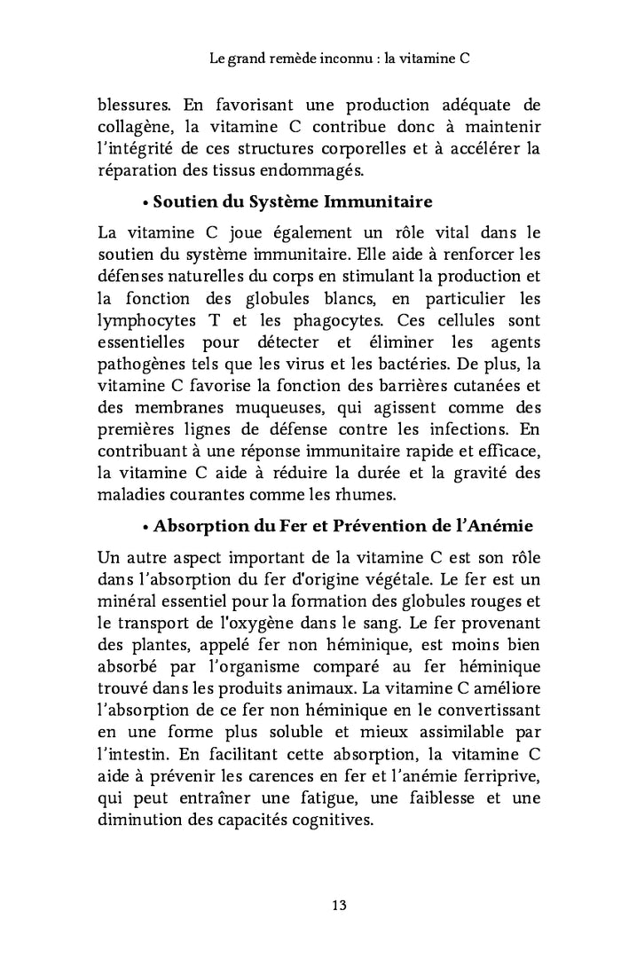 Le grand remède inconnu : la vitamine C