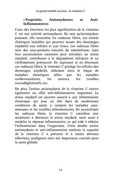 Le grand remède inconnu : la vitamine C