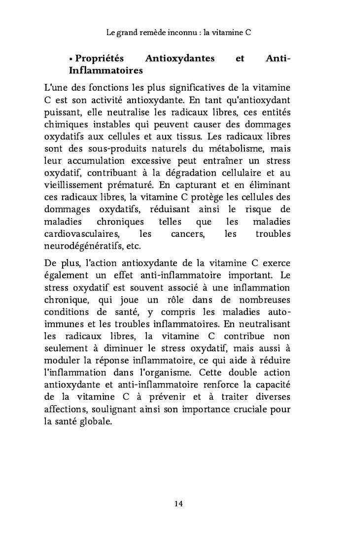 Le grand remède inconnu : la vitamine C
