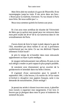 Face contre terre
