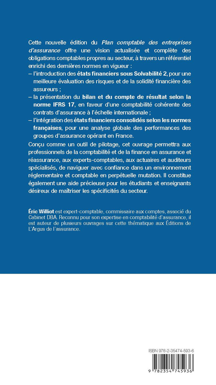 Plan comptable des entreprises d'assurance commenté