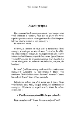 C'est si simple de manager