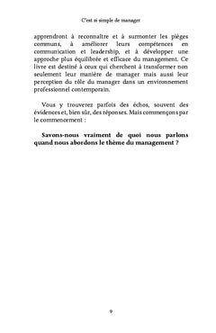 C'est si simple de manager