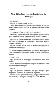 La sagesse des sauvages