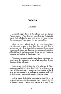 En quête d'une amitié sincère