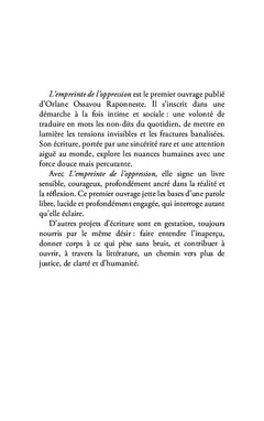 L'empreinte de l'oppression