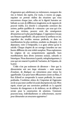 L'empreinte de l'oppression