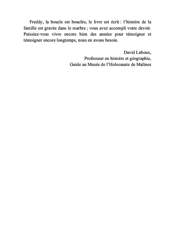 Je suis le porteur de mémoires