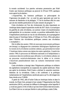 La révolution socialiste de Cuba