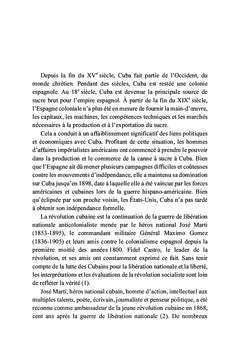 La révolution socialiste de Cuba