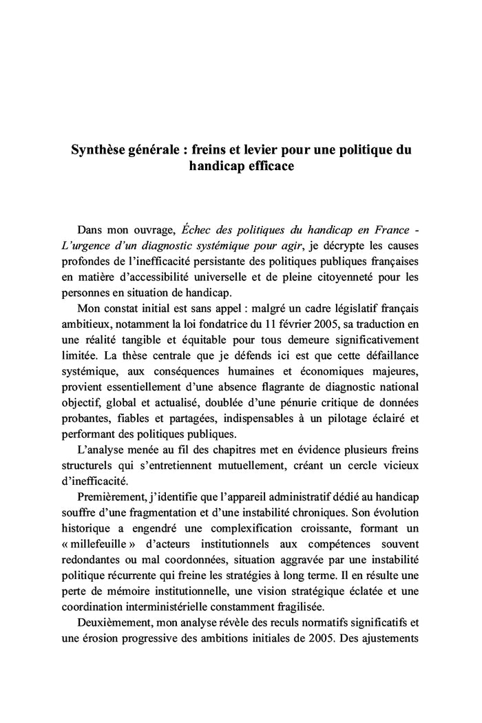 Échec des politiques du handicap en France