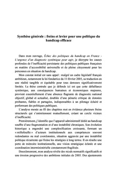 Échec des politiques du handicap en France