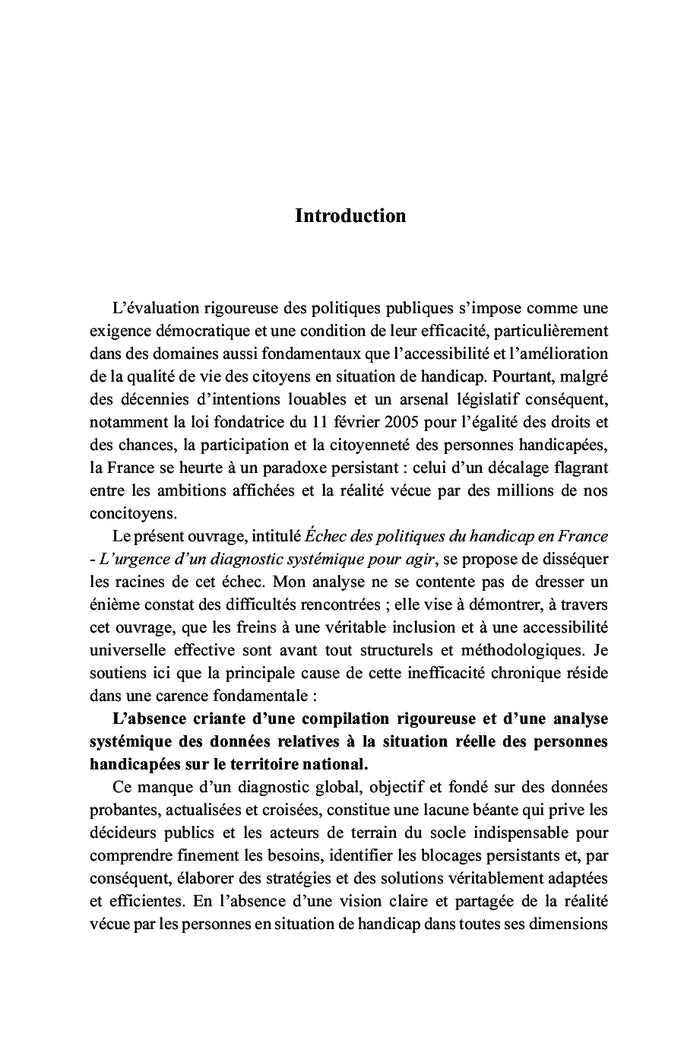 Échec des politiques du handicap en France