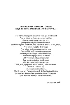Je sais qui je suis et je deviens qui je veux