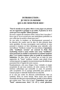 Je sais qui je suis et je deviens qui je veux