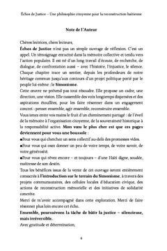 Échos de Justice - Une philosophie citoyenne pour la reconstruction haïtienne