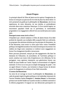 Échos de Justice - Une philosophie citoyenne pour la reconstruction haïtienne