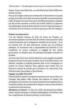 Échos de Justice - Une philosophie citoyenne pour la reconstruction haïtienne