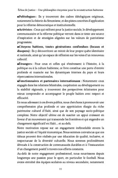Échos de Justice - Une philosophie citoyenne pour la reconstruction haïtienne