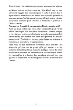 Échos de Justice - Une philosophie citoyenne pour la reconstruction haïtienne