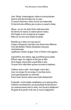 Vers décousus et rimes défaites