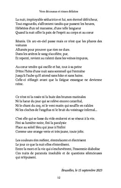 Vers décousus et rimes défaites