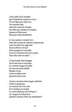 Vers décousus et rimes défaites