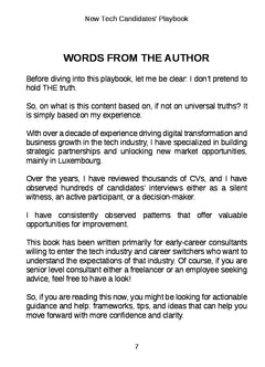 New Tech Candidates' Playbook