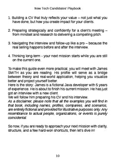 New Tech Candidates' Playbook