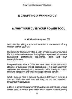 New Tech Candidates' Playbook