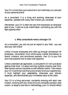 New Tech Candidates' Playbook