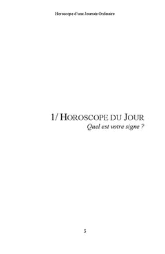 Horoscope d'une journée ordinaire