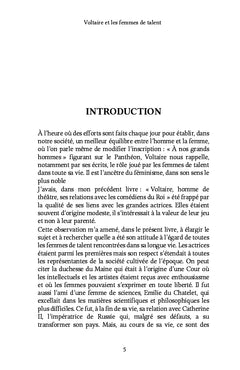 Voltaire et les femmes de talent