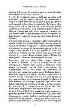 Voltaire et les femmes de talent
