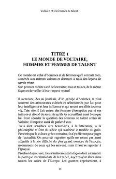Voltaire et les femmes de talent