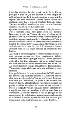 Voltaire et les femmes de talent