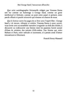 Moi George Sand, l'amoureuse affranchie