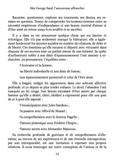 Moi George Sand, l'amoureuse affranchie