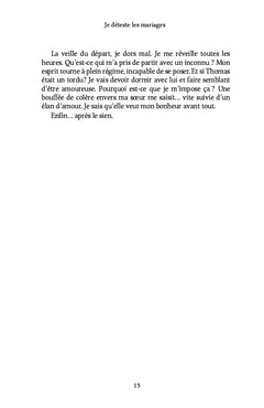 Je déteste les mariages