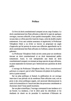 Droit constitutionnel gabonais et comparé